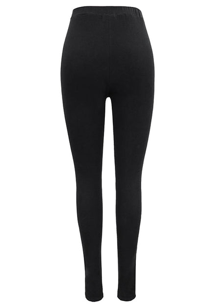 Black Punk Skull Wing Printed Womens Pants