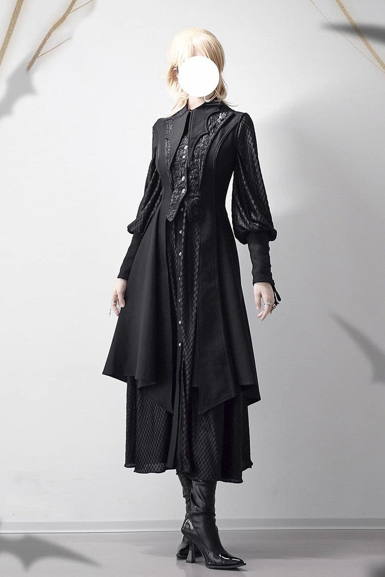 Black Sleeveless Print Gothic Prince Handsome Ouji Lolita Vest