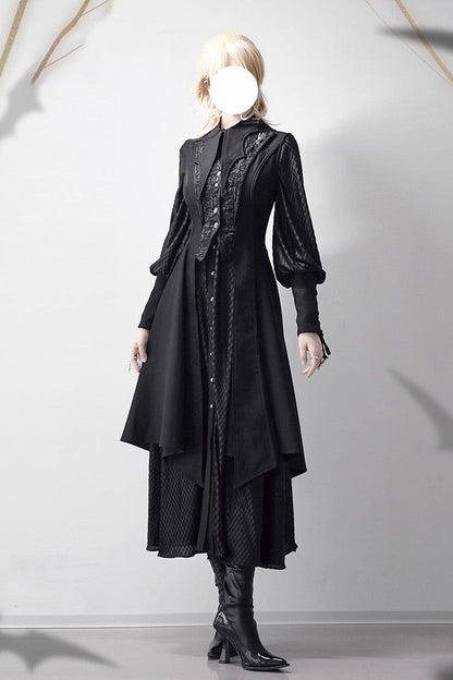 Black Sleeveless Print Gothic Prince Handsome Ouji Lolita Vest