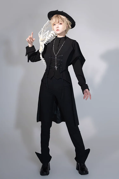 Black Vintage Medieval Prince Ouji Lolita Long Pants