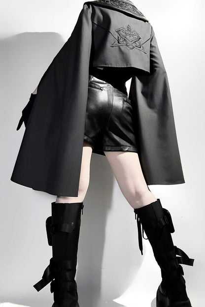 Black [Black Sheep Research Society] Gothic Prince Handsome Ouji Lolita Shorts Set