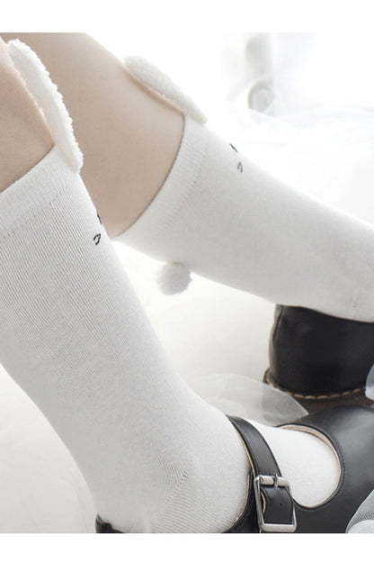 Cute Three-Dimensional Bunny Ears Sweet Socks 2 Colors