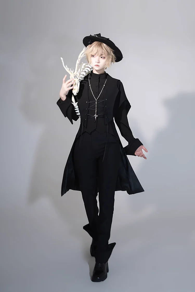 Black Vintage Medieval Prince Ouji Lolita Long Pants