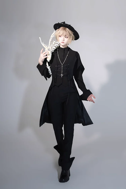 Black Vintage Medieval Prince Ouji Lolita Long Pants