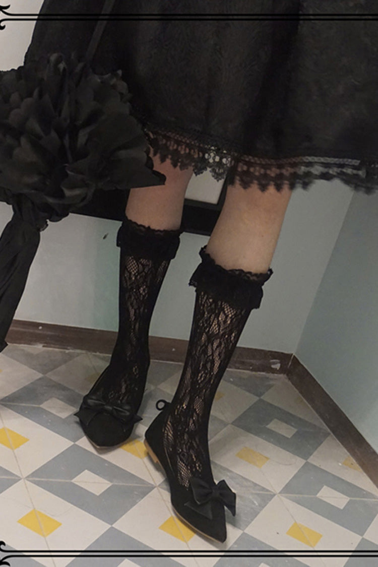 Lace Elegant Medium Classic Lolita Stockings 2 Colors