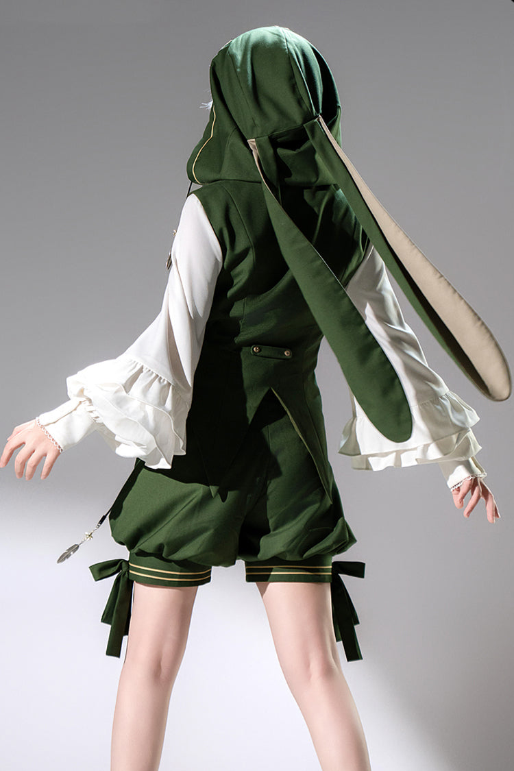 Green [Rabbit Feather] Sweet Prince Handsome Ouji Lolita Vest