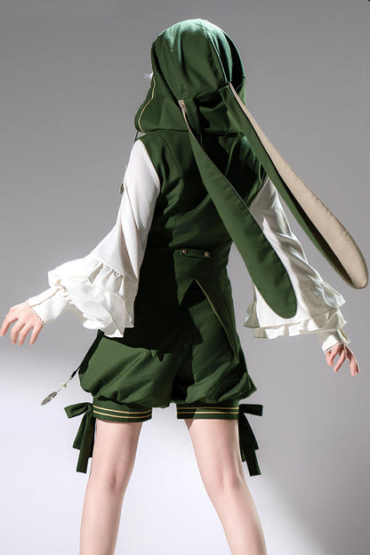 Green [Rabbit Feather] Sweet Prince Handsome Ouji Lolita Vest