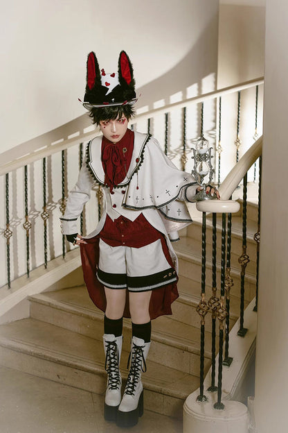White Rabbit Duke Handsome Elegant Ouji Fashion Lolita Coat