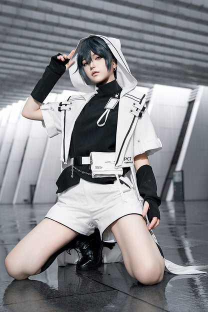 White [White Cat] Functional Style Ouji Fashion Prince Handsome Lolita Cat Ears Coat