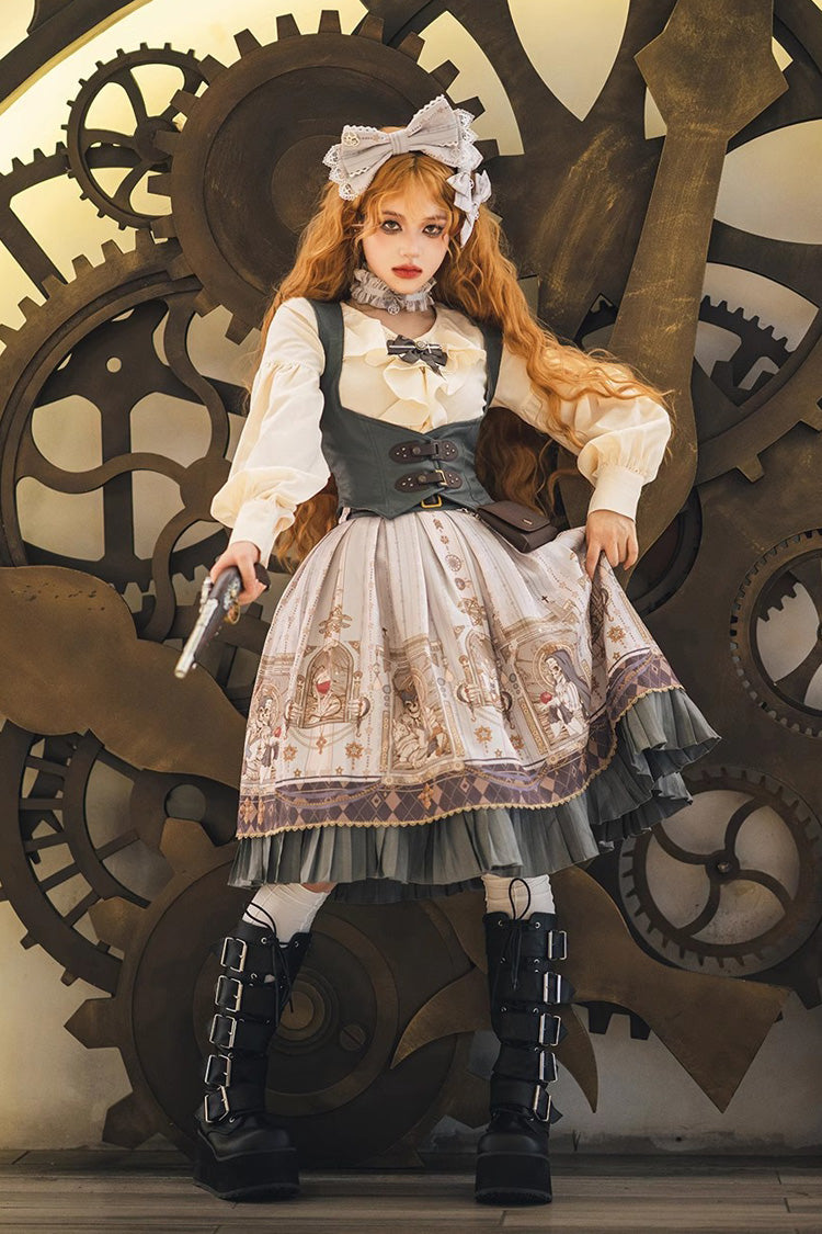 Demon Hunting Notes PU Gothic Punk Lolita Vest 2 Colors