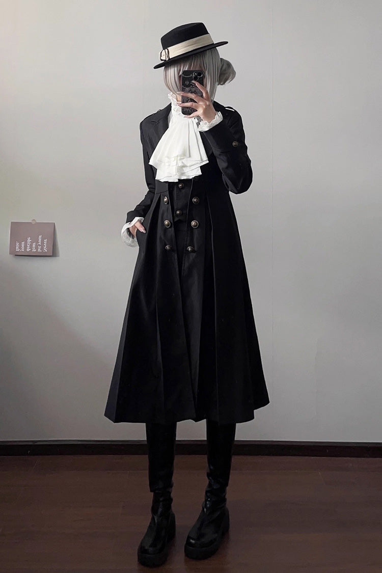 [Paranoid’s Punishment ] Long Sleeves Slim Gothic Lolita Trench Coat 2 Colors