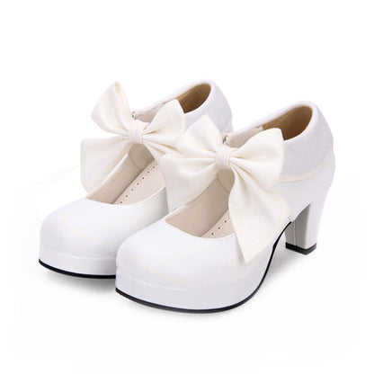 Round toe Big Bowknot Sweet Lolita Shoes
