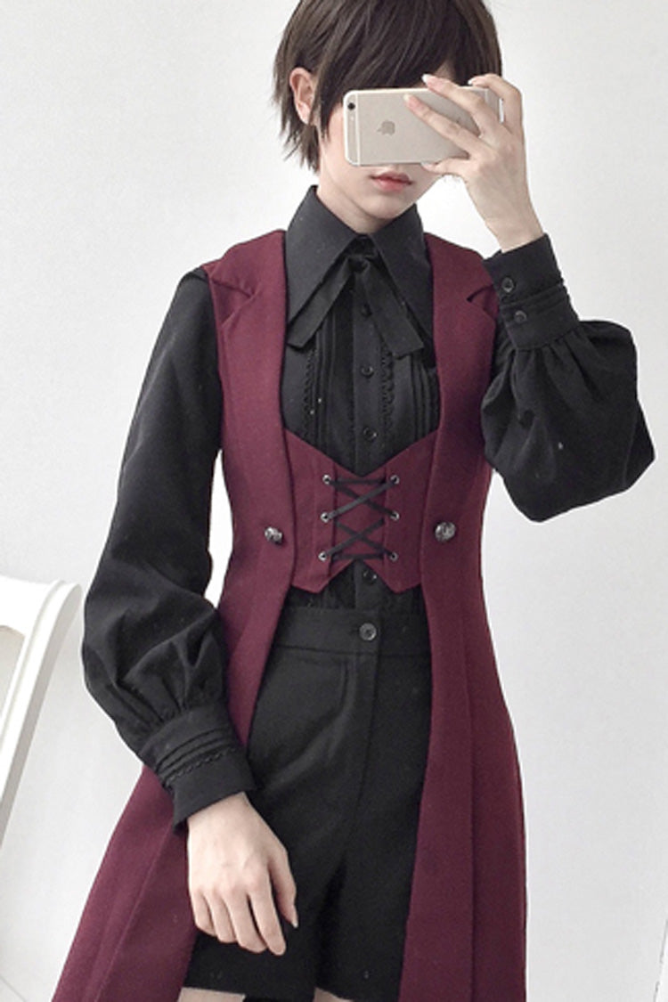 Overture Middle Ages Ouji Fashion Gothic Lolita Long Vest 3 Colors