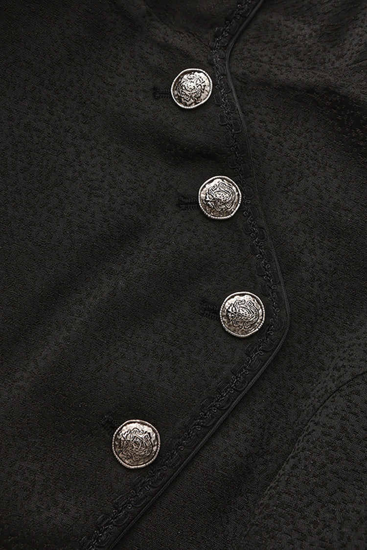 Black [Eternal Dark Portrait] Long Sleeves Vintage Elegant Prince Handsome Ouji Lolita Coat