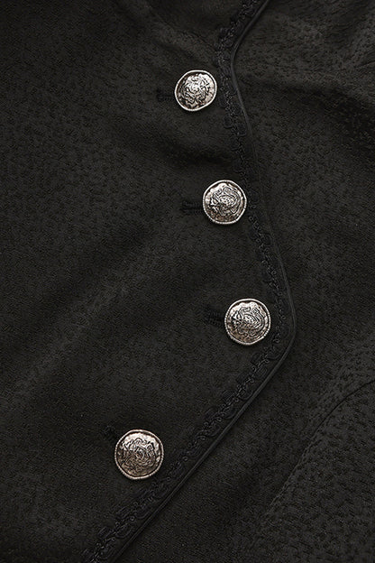 Black [Eternal Dark Portrait] Long Sleeves Vintage Elegant Prince Handsome Ouji Lolita Coat