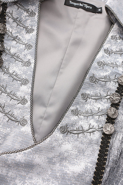 Grey [The Eternal Treasure Route] Sleeveless Vintage Elegant Prince Handsome Ouji Lolita Long Coat