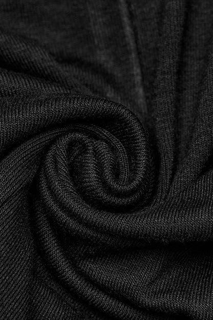Black Stand Collar Sleeveless Stitching Lace-Up Ripped Women's Punk Tank Top