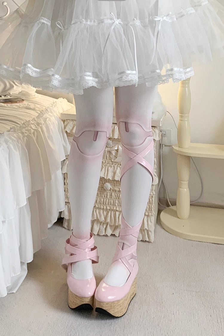 Nude Pinky Doll Tights Print Sweet Lolita Tights 3 Versions