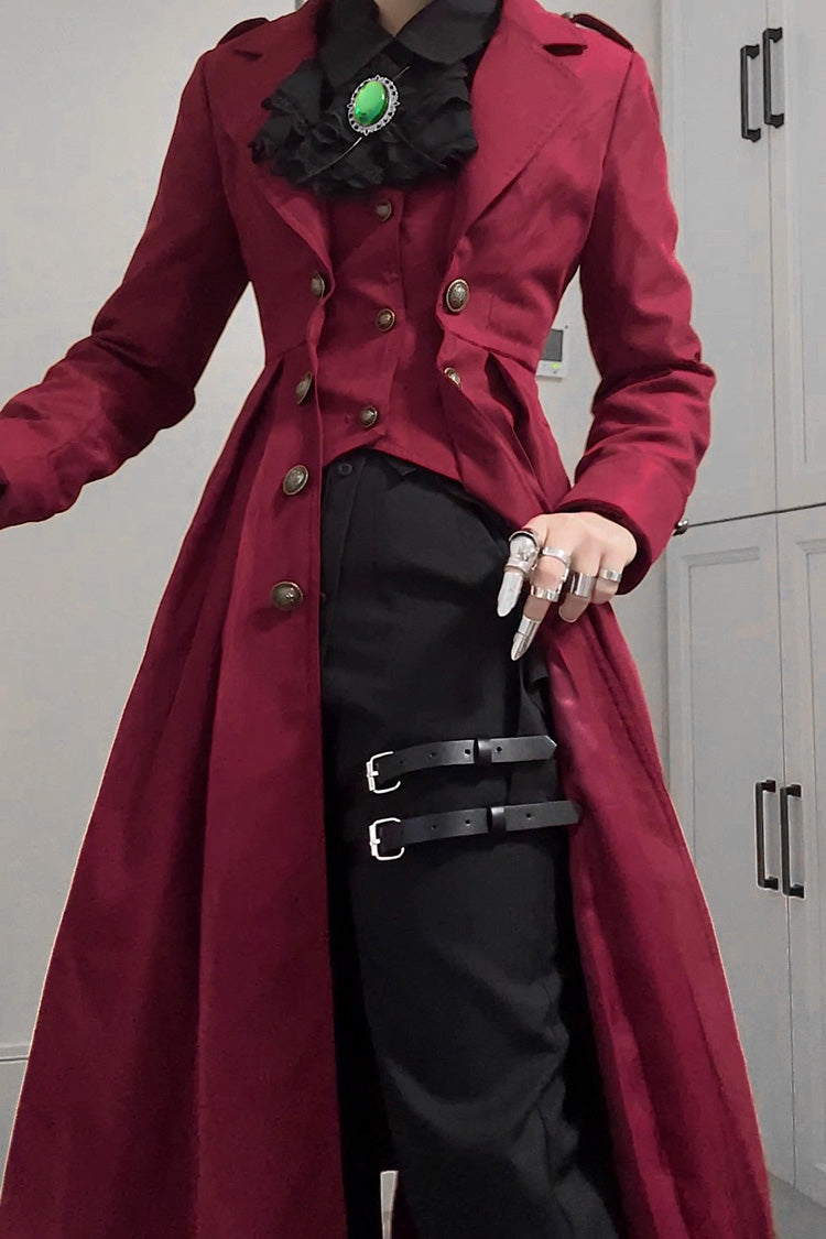 [Paranoid’s Punishment ] Long Sleeves Slim Gothic Lolita Trench Coat 2 Colors