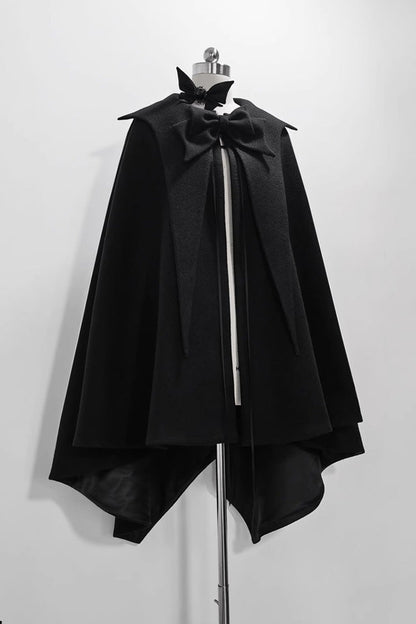 Black Woolen Ouji Fashion Daily Lolita Cloak