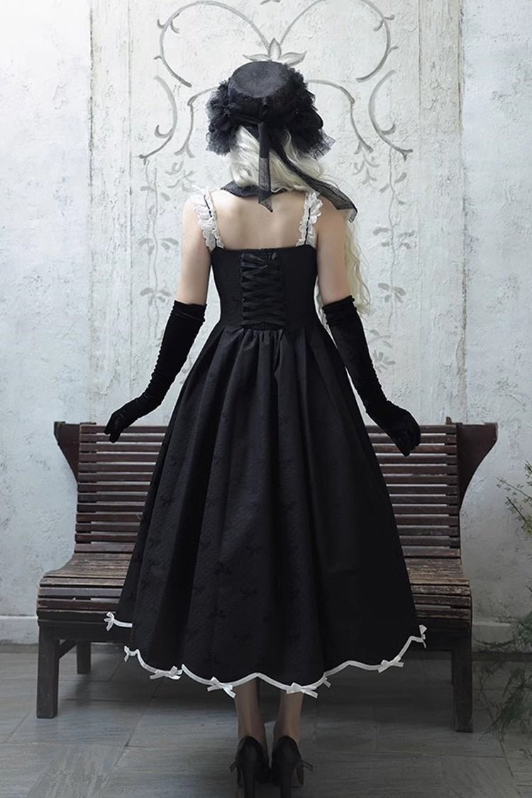 Black [Swan] Short Sleeves Sweet Elegant Princess Lolita Dress Long Version