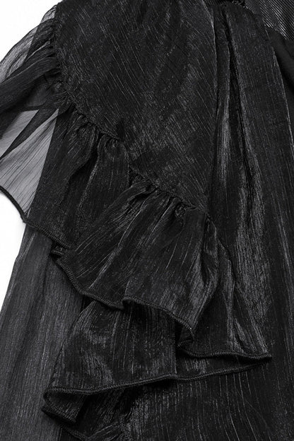 Black Ruffle Lace Women's Gothic Corset Skirt
