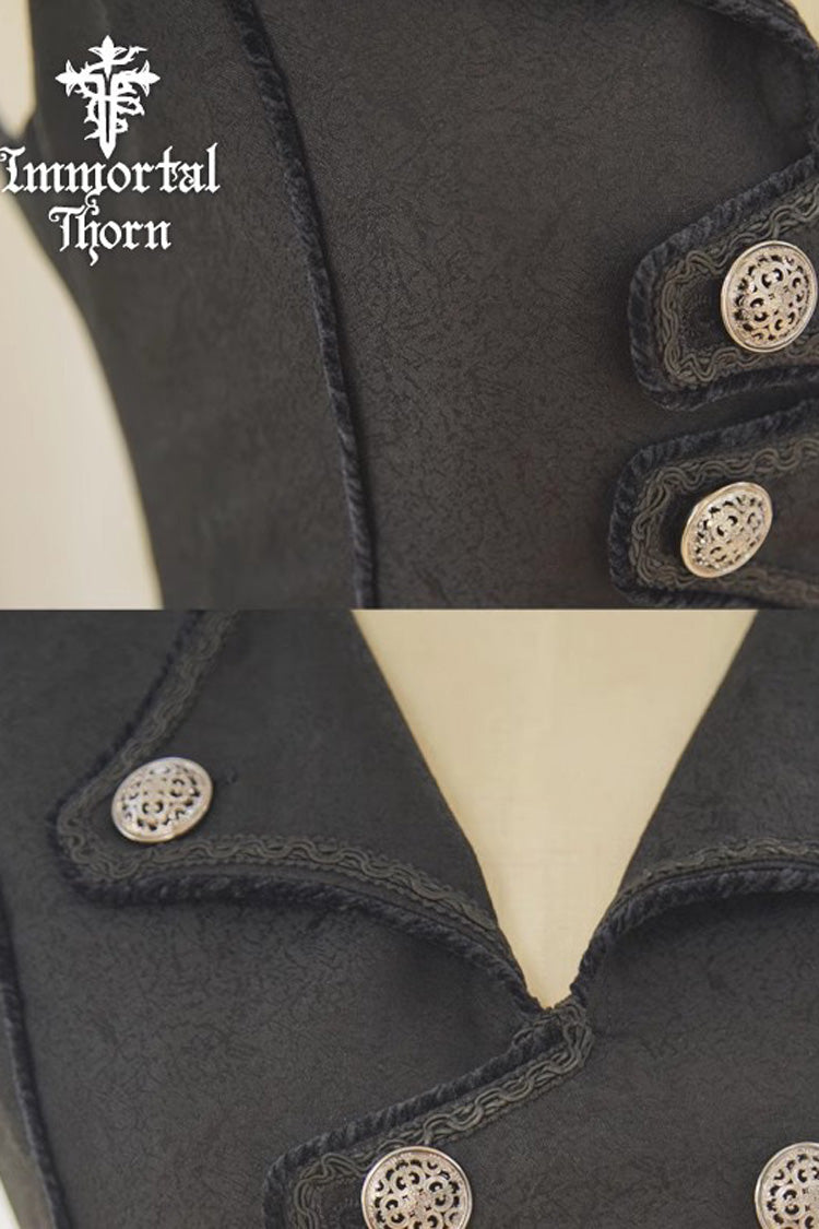 Black The Eternal Moonlit Night Song Sleeveless Vintage Elegant Prince Ouji Lolita Vest Coat