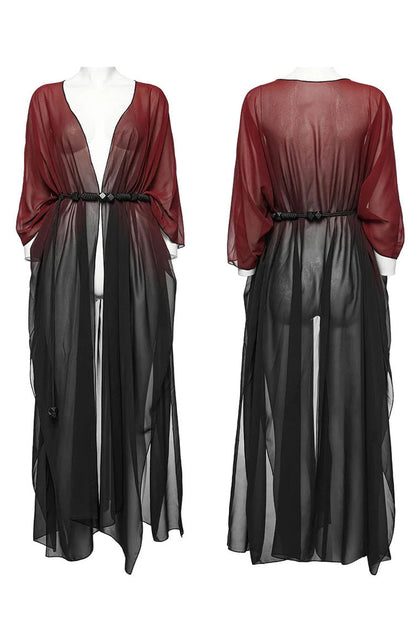 Translucent Loose Ruffle Braided Rope Belt Womens Elegant Gothic Shawl 3 Colors