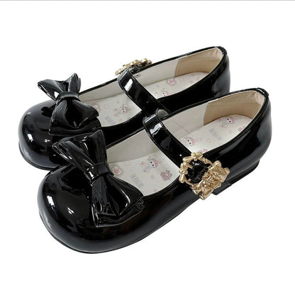Bowknot Round-Toe Low Heel Sweet Lolita Mary Jane Shoes 4 Colors