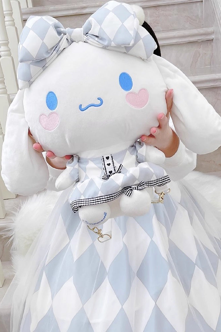 White/Blue Bowknot Big Ears Doll Sweet Lolita Backpack