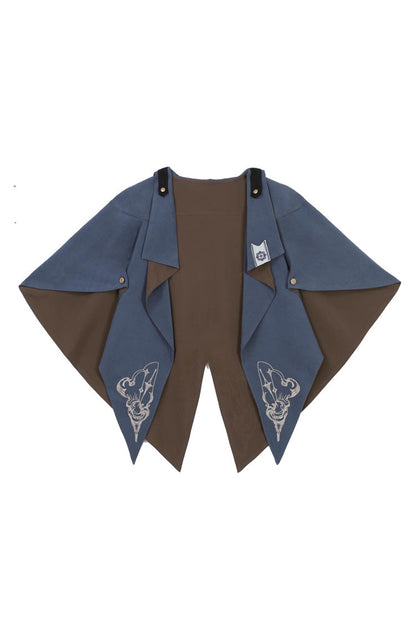 Blue [Little Detective] Print Ouji Prince Handsome Lolita Cloak