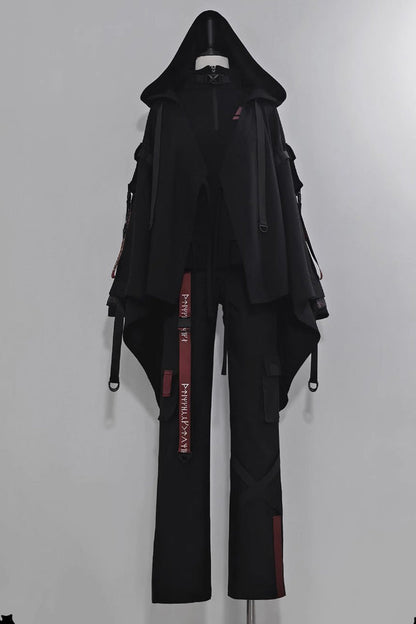 Black Unmarked Blade Gothic Handsome Ouji Lolita Long Pants