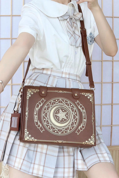 Star Moon Magic Book Print Sweet Lolita Crossbody Bag 3 Colors