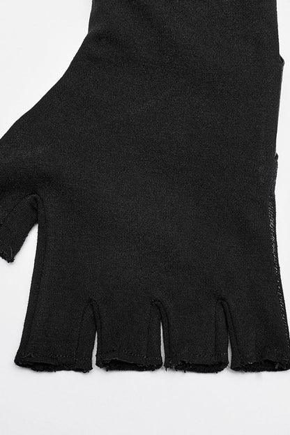 Rivets Print Lace-Up Men's Steampunk Gloves 2 Colors