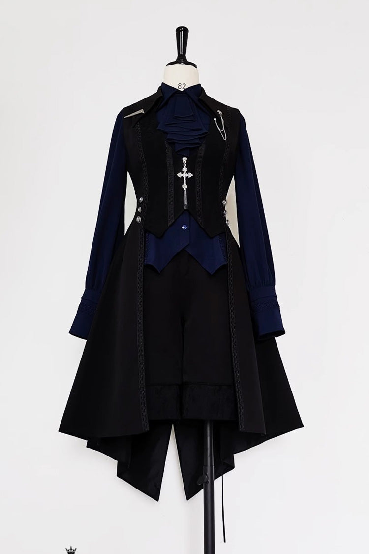 Black/Blue Vintage Medieval Little Prince Ouji Lolita Shorts