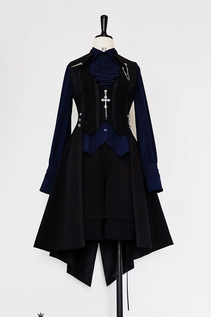 Black/Blue Vintage Medieval Little Prince Ouji Lolita Shorts