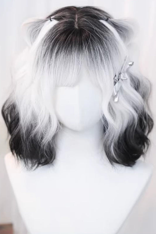 Ombre Airy Bangs with Curls Sweet Lolita Wig 3 Colors