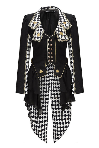 White Immortal Lost Alice Plaid Print Elegant Ouji Fashion Lolita Coat