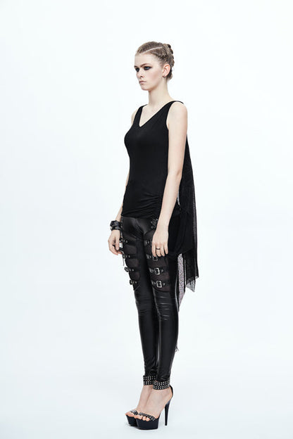 Black Two Wearing Bat Wings Spider Web Shawl Punk Sexy Womens Dress