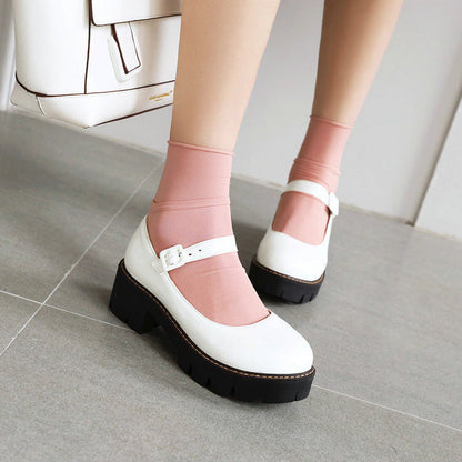 PU Leather Puppy Heel Classic Lolita Shoes 4 Colors