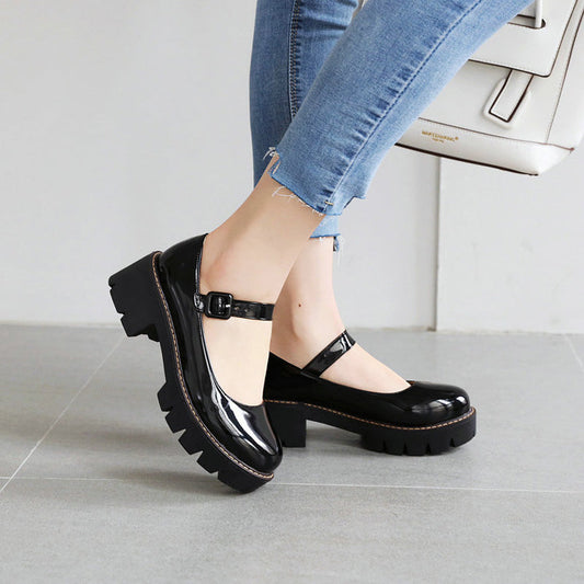 PU Leather Puppy Heel Classic Lolita Shoes 4 Colors