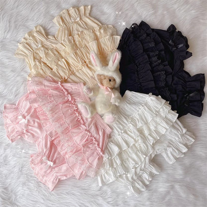 Lace Cotton Layered Lolita Pumpkin Pants 4 Colors