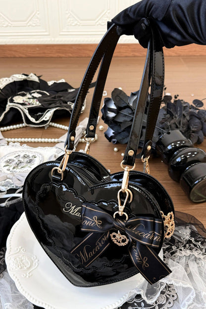Heart-shaped Bow Elegant Sweet Lolita Crossbody Bag 4 Colors