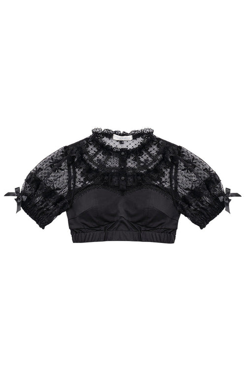 Detachable Pad Puff Sleeves Sweet Lolita Short Shirt 3 Colors