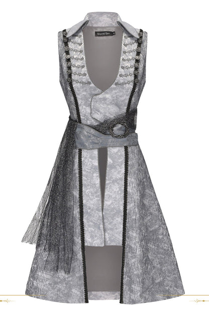 Grey [The Eternal Treasure Route] Sleeveless Vintage Elegant Prince Handsome Ouji Lolita Long Coat