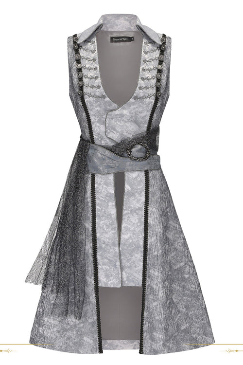 Grey [The Eternal Treasure Route] Sleeveless Vintage Elegant Prince Handsome Ouji Lolita Long Coat