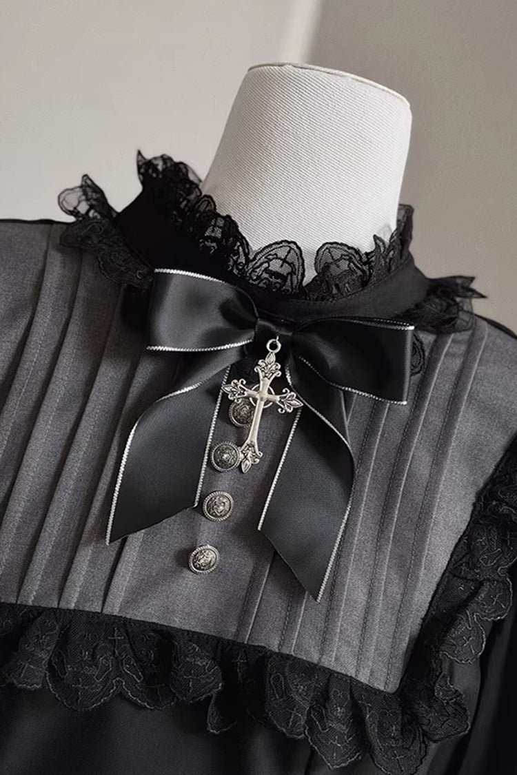 Black [Rules of the Otherworld] Long Sleeves Gothic Ouji Lolita Shorts Coat Set