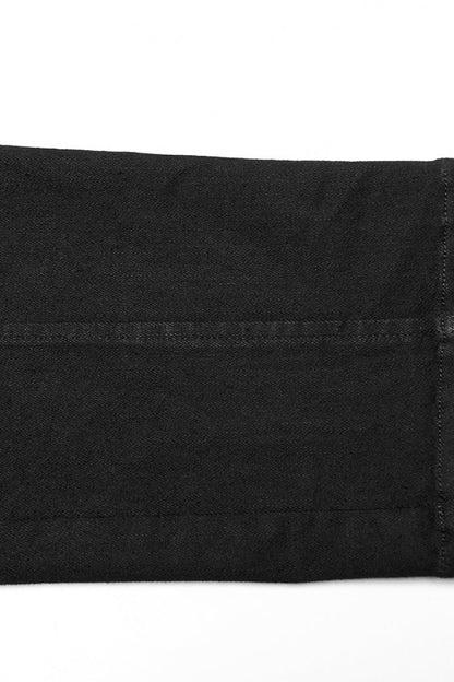 Black Slim Straps Symmetrical Men's Steampunk Straight Leg Pants