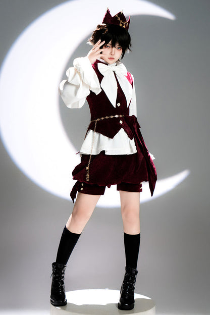 Red [Rabbit Hunt] Sweet Prince Handsome Ouji Lolita Vest