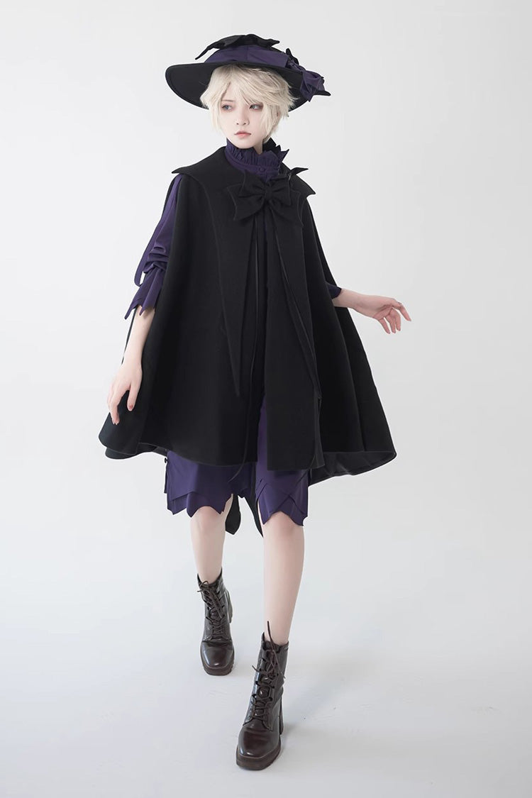 Black Woolen Ouji Fashion Daily Lolita Cloak